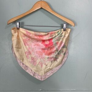 Free People Bandana Tube Top Floral Medium Yellow